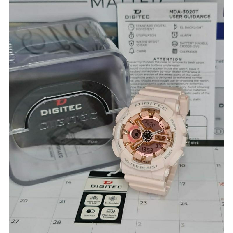 DIGITEC 3020 ORIGINAL JAM TANGAN PRIA DUALTIME BISA COD