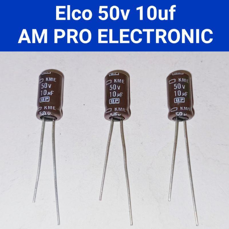 Elco 50v 10uf Elko 10uf 50v Coklat Bipolar Original