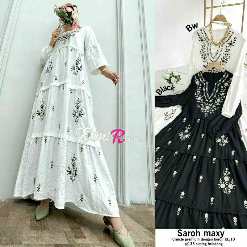 Saroh maxi gamiss dress fashion muslim by elmira original fashion solo