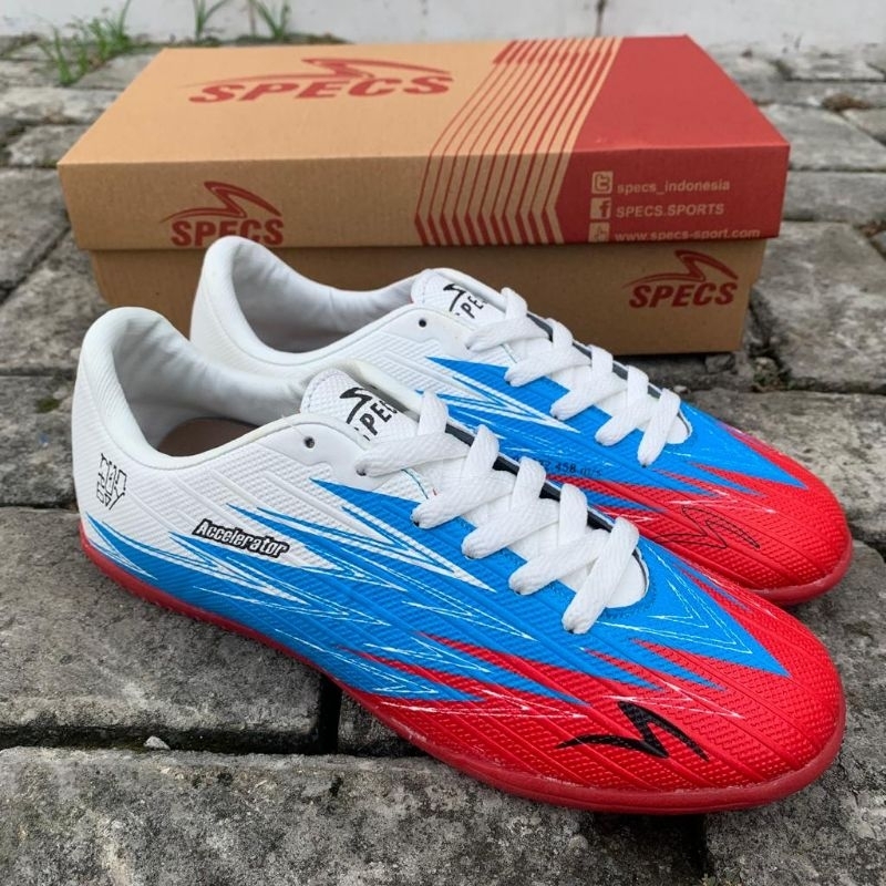 OBRAL MURAH | Sepatu Futsal Specs Acelerator Lightspeed Blue Red