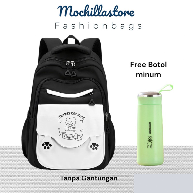 Mochillastore - Tas Ransel Sekolah Perempuan Dan Laki-laki Tas Ransel Backpack Anak Sekolah SD SMP SMA Tas Anak Remaja Muatan Besar masuk Buku Paket  LKS dan Laptop + Tambler Tas COD Termurah