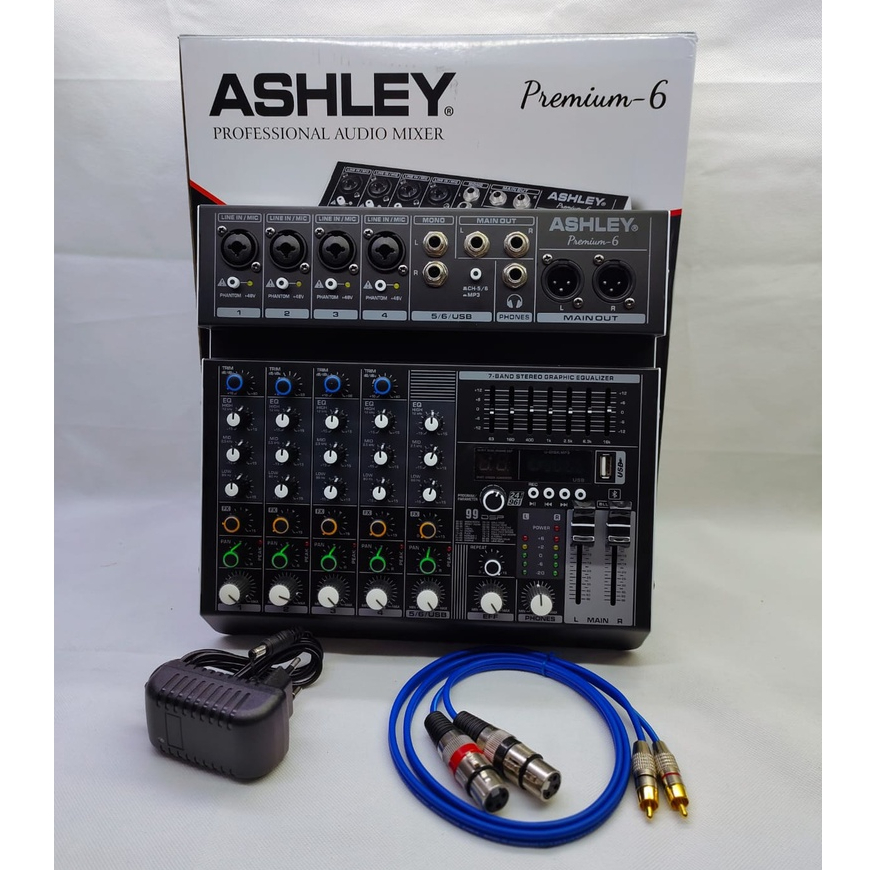 mixer audio ashley premium 6 original bisa recording &amp; soundcard