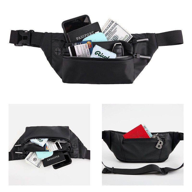 PROMO Tas Slempang Trendy Pria Wanita Waistbag Waterproof Anti Air Tas Pinggang Pria Terbaru