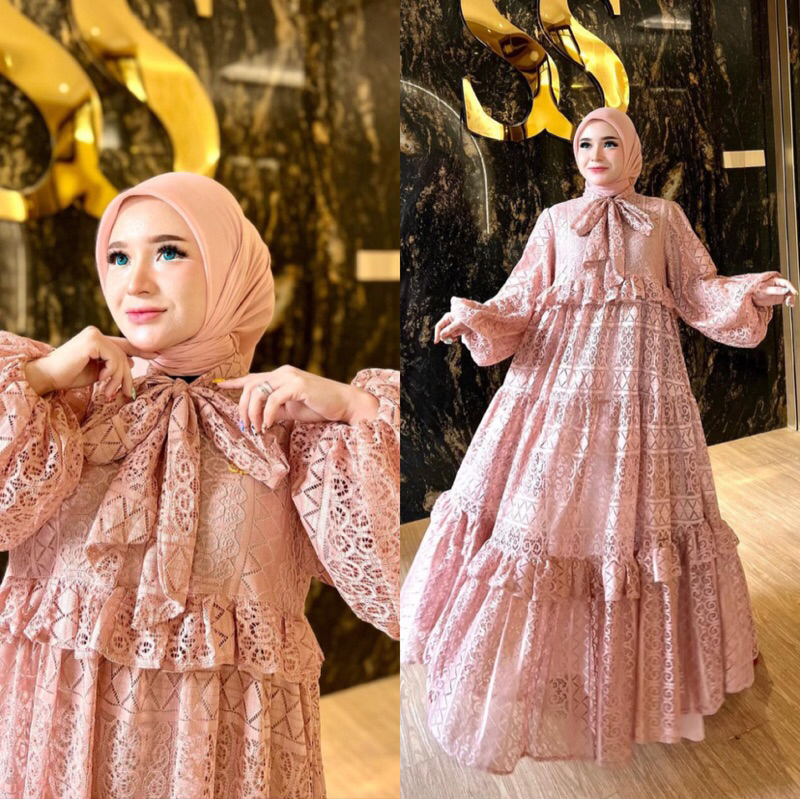 DRESS BRUKAT PITA DADA BY SHELLASAUKIA ORIGINAL