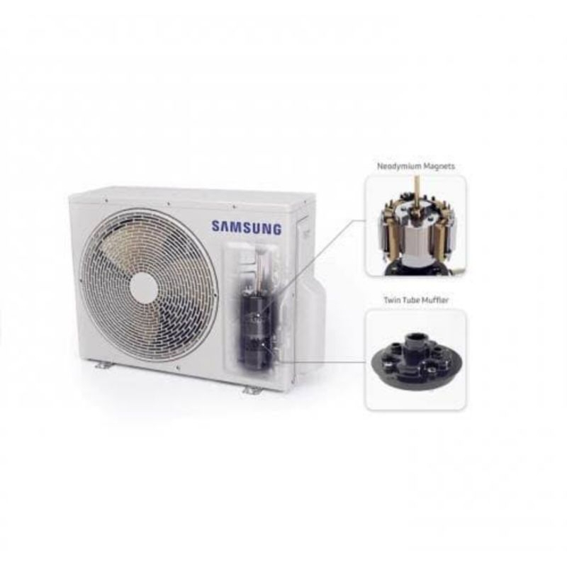 AC SAMSUNG 1/2 PK 05TGHQ Gold fin Low voltage R32 + instalasi pemasangan