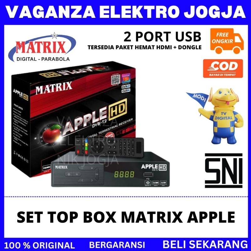 SET TOP BOX MATRIX APPLE / SET TOP BOX MATRIX BURGER / STB MATRIX / RECEIVER TV DIGITAL
