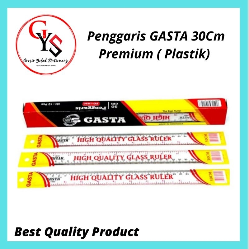 

Penggaris 30Cm GASTA Plastik Bening 1830 ( PCS) Tebal Premium