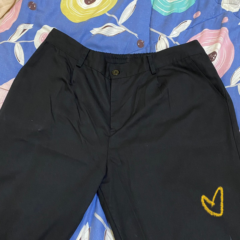 celana katun hitam wanita - preloved