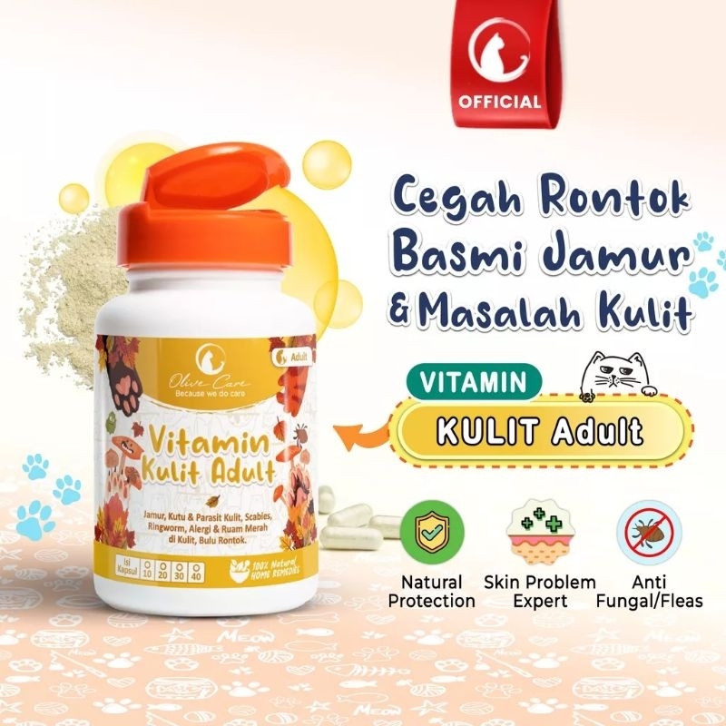 OLIVE CARE VITAMIN KUCING KULIT ADULT 10 KAPSUL