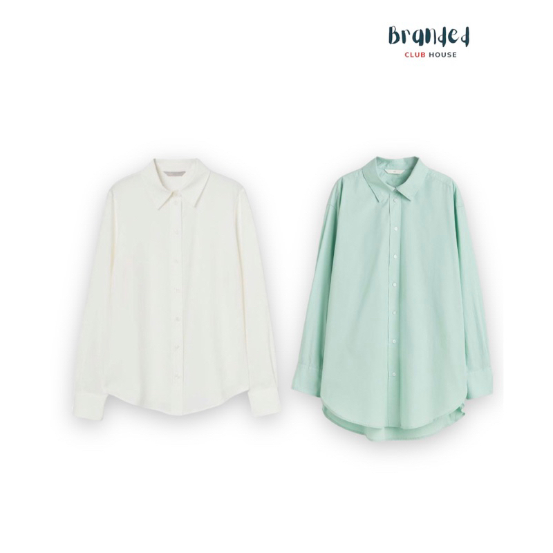 Kemeja H&M HM Wanita Polos Polyester