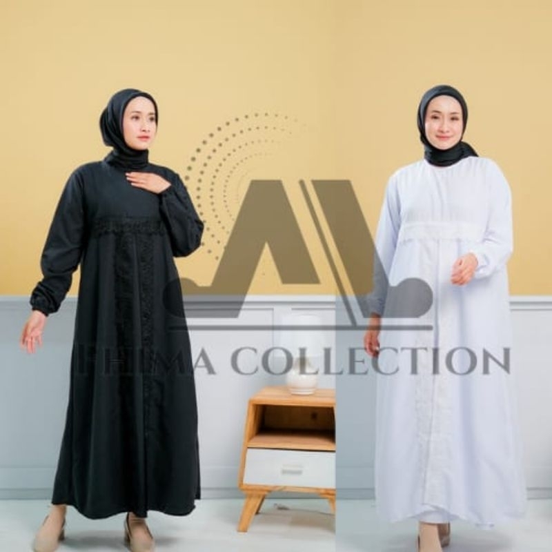 GAMIS DINAS KEKI PNS/PDH/PEMDA gamis putih dan hitam/gamis umroh dan haji