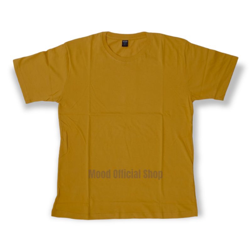 Kaos Polos Cotton Combed 30s Kuning Kunyit / Grosir Kaos Katun Murah / Kaos Kuning Polos