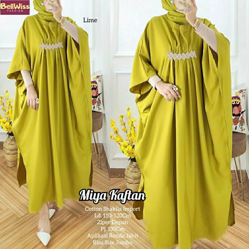 Miya Kaftan, KAFTAN LEBARAN JUMBO CANTIK MODIS FIT XXXXXL LD 180 ZIPPER BUSUI BAHAN KATUN SHAKILA IMPORT MIX RENDA TERMURAH OOTD KEKINIAN TERLARIS