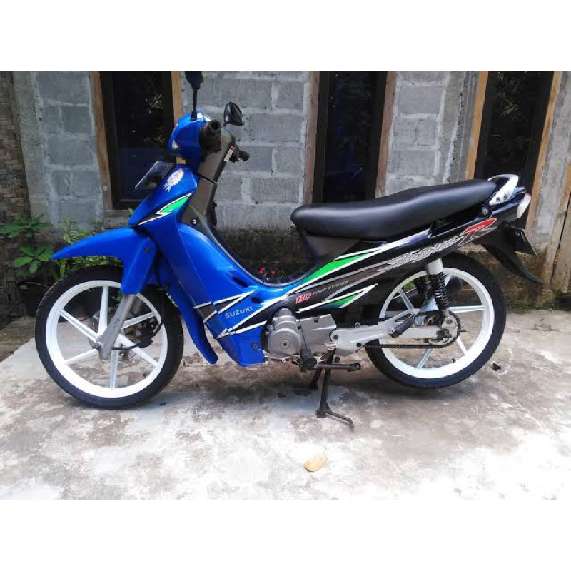 STIKER STRIPING MOTOR SHOGUN 110 R 2001 HITAM LIS KUNING