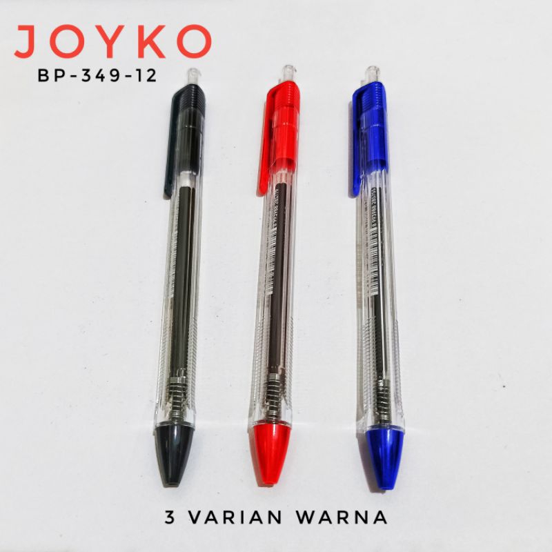 

Pulpen Pena Joyko BP-349-12 3 varian Warna Hitam/Biru/Merah(Harga 1pcs)