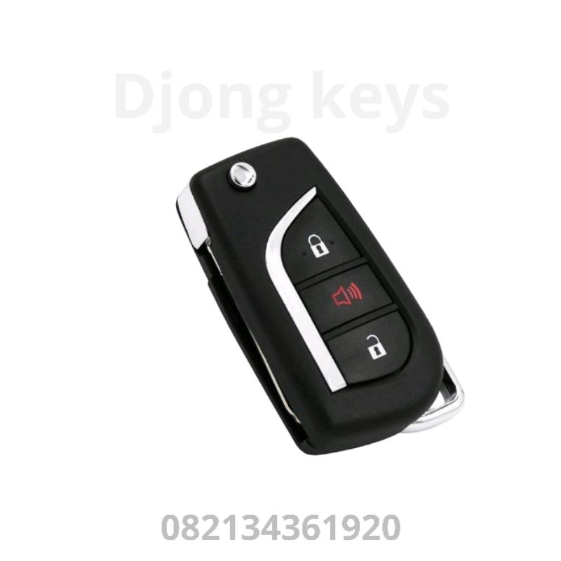 kunci remot alarm lipat/flipkey Toyota innova 2005-2015