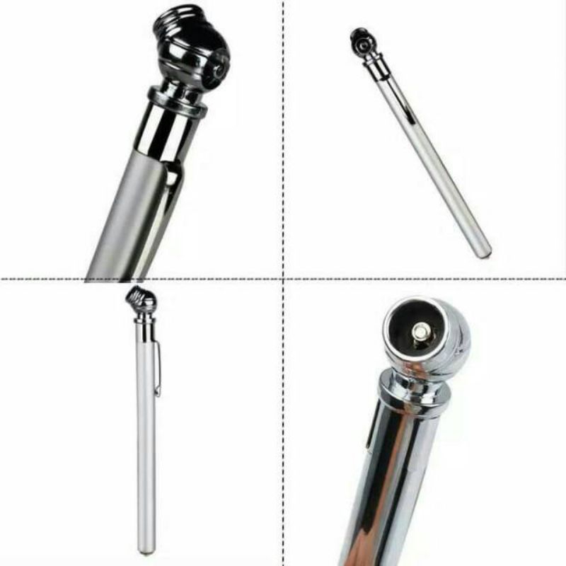 ALAT PENGUKUR TEKANAN UDARA ANGIN BAN  MOTOR MOBIL PEN BOLPOIN UKUR TORA PENA DUAL TIRE GAUGE INFLATOR