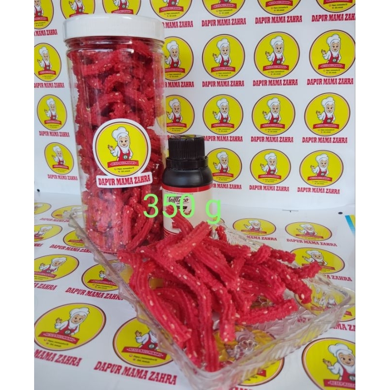 kue akar kelapa red velvet/ manis gurih renyah/ red velvet yang enak