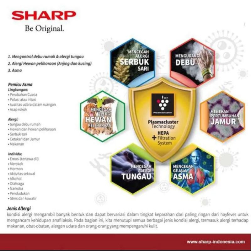 AC SHARP 3/4 PK AH-AP07UHL PLASMACLUSTER LOW WATT R32 + PASANG &amp; MATERIAL