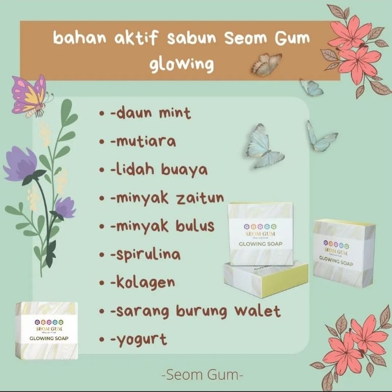 Sabun Glowing SEOM GUM SEOMGUM Sabun Wajah Pencuci Wajah Kosmetik Skincare Pembersih Wajah