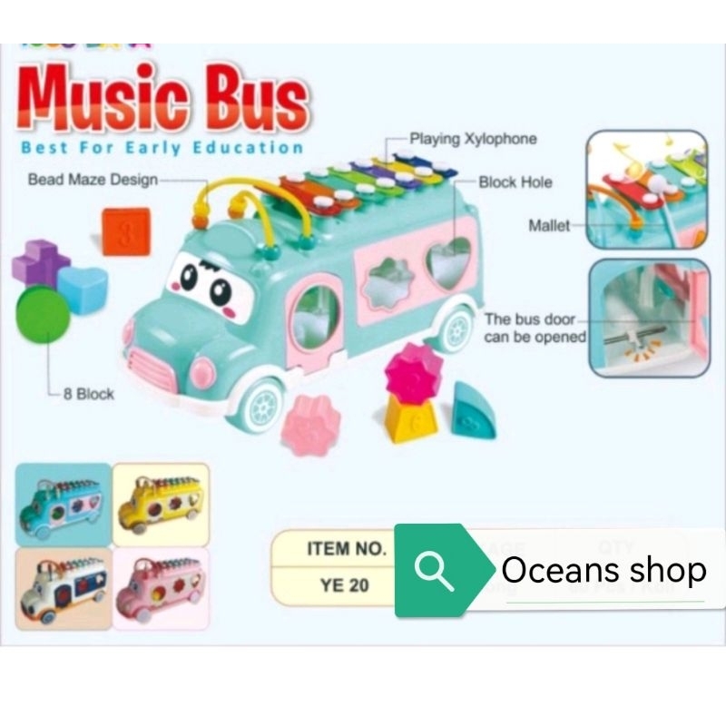 MAINAN MUSIC BUS XYLOPHONE YE20 - MAINAN BUS MUSIK