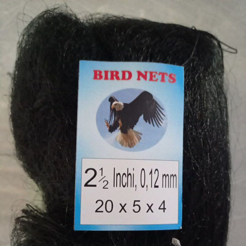 jaring burung perkutut burung derkuku ukuran 2½ inchi tebal senar 0.12mm panjang 20m lebar 5m