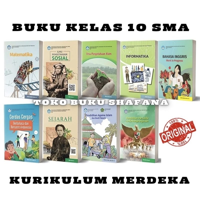 Buku Paket SMA Kelas 10 / 1 Kurikulum Merdeka / Penggerak Kemendikbud ( DIKNAS ) Original