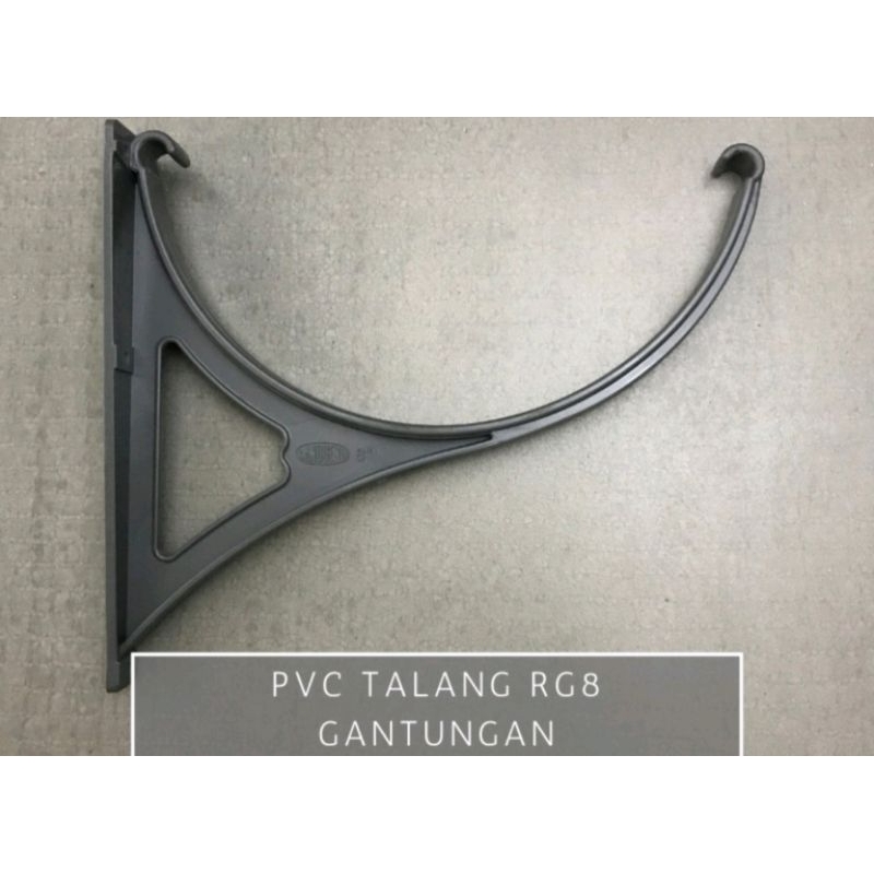 Gantungan Talang Air Oval PVC Bracket Holder Clamp Klem Talang 8" 8 Inch