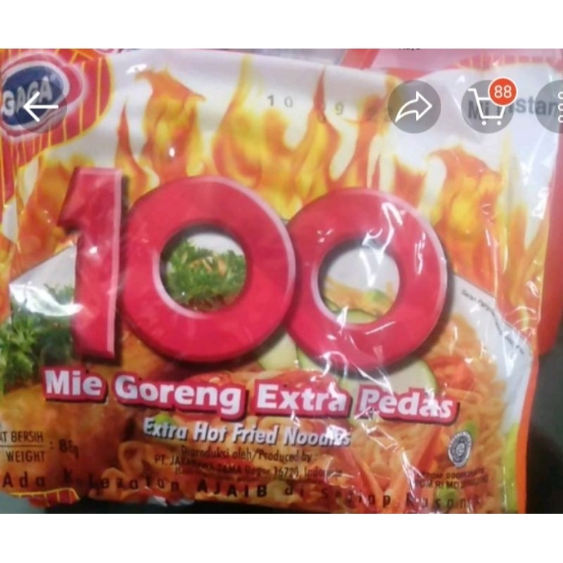 

Mie Instan Gaga Mie Goreng Extra Pedas