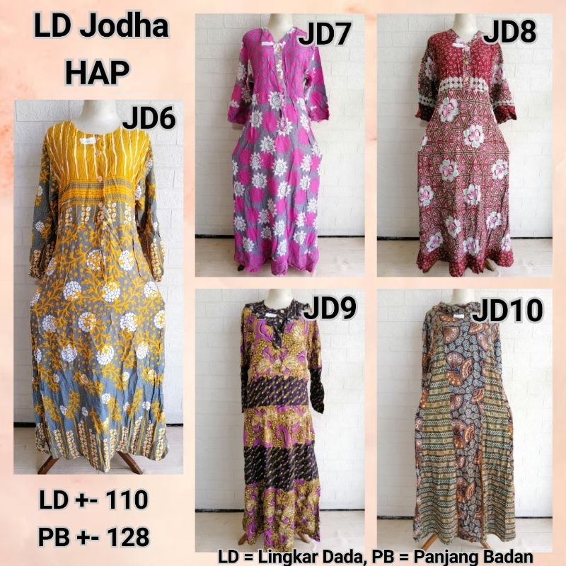 Daster Longdress LD Jodha HAP Rijek Sablon (Harap Dibaca Sebelum Membeli)