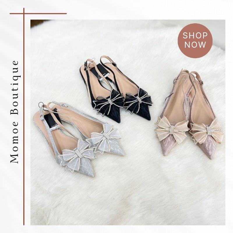 Sepatu Flat Wanita Import Zara Pita Slingback Flat Sandal