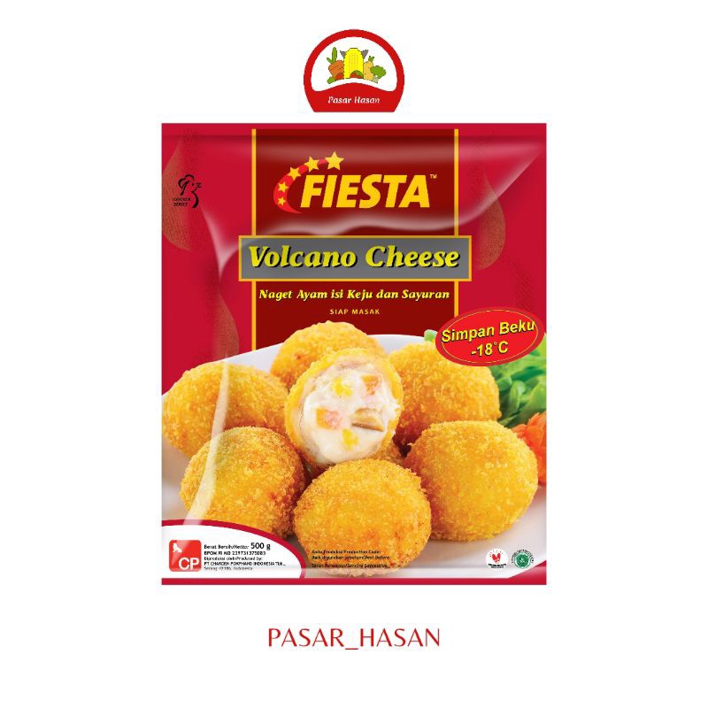 

500gr Volcano Cheese Nugget Fiesta | Frozen Food | Pasar Hasan
