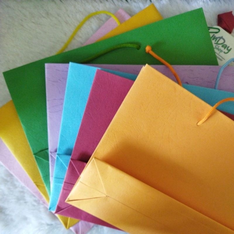 (2pcs) Paper Bag Warna KECIL | Handmade | INDAY SHOP