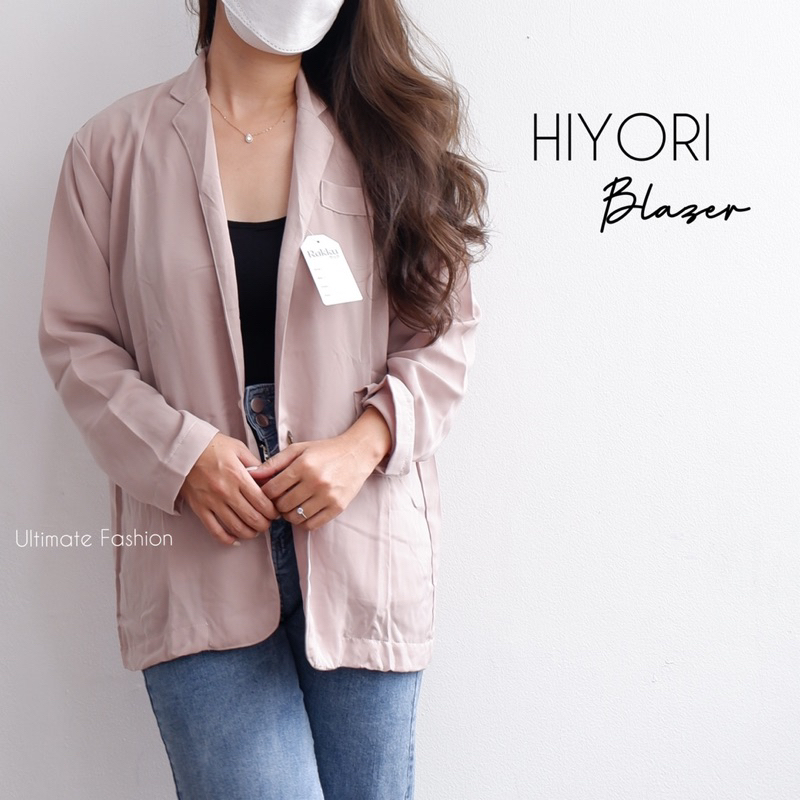 Hiyori Blazer Wanita Korean Style – Outer – Atasan Polyester Premium Korea Kekinian Rakku 231