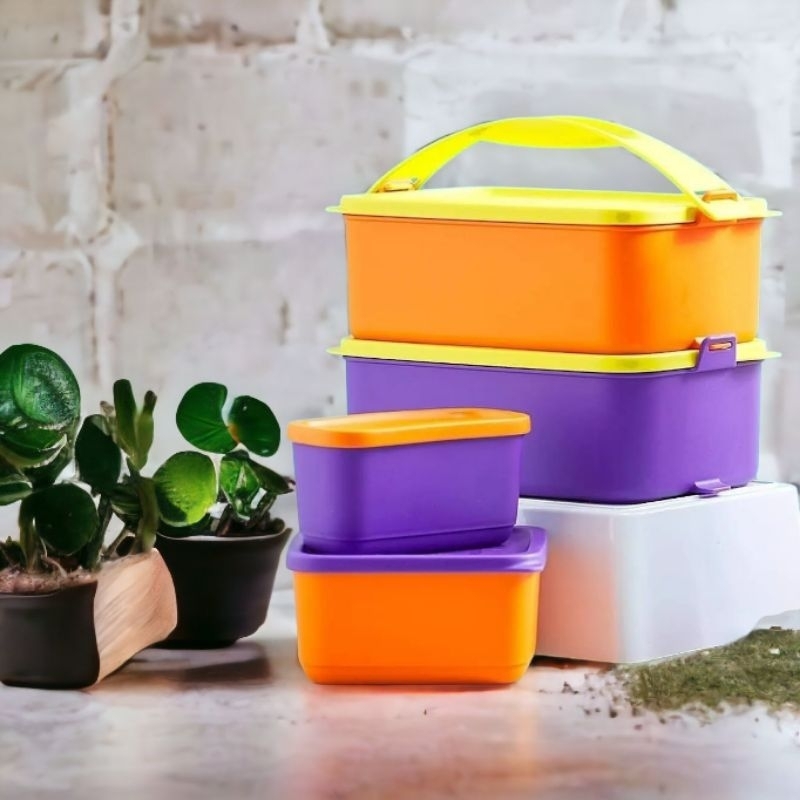 Rantang Makanan 2 Susun Click To Go Deep Set Tupperware Tuppy Murah