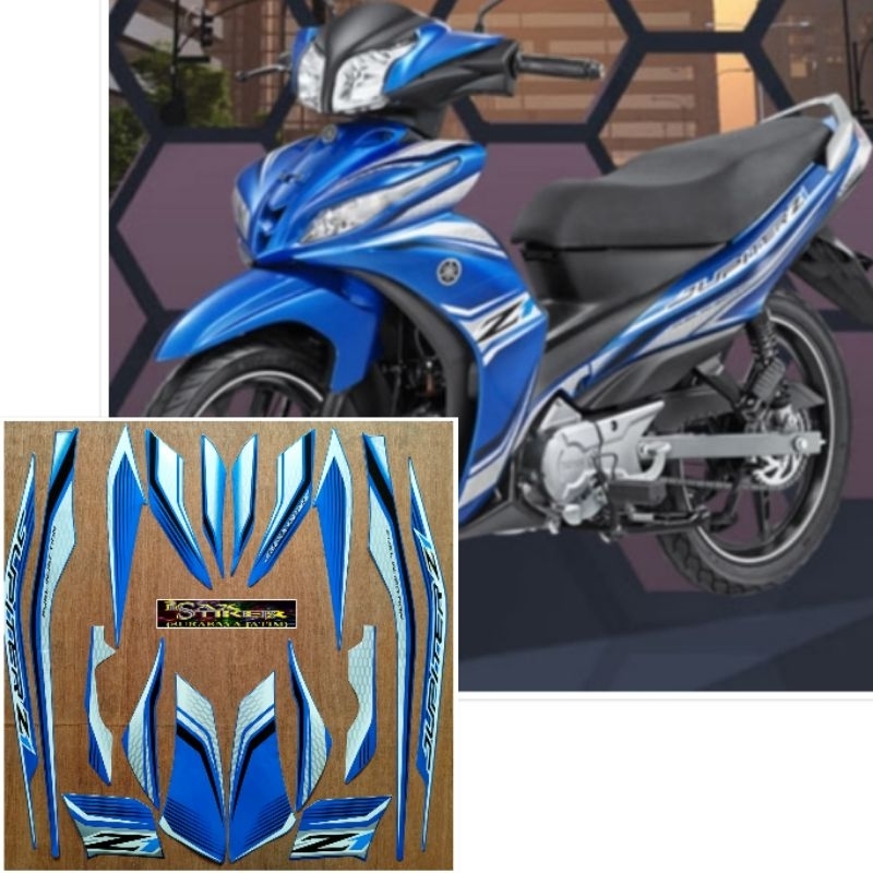 Striping original Yamaha Jupiter Z1 biru tahun 2014