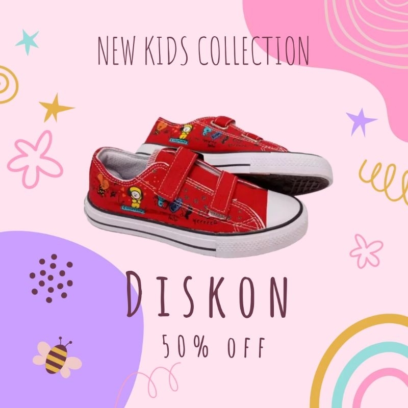 sepatu anak casual  keren converse perekat original 100 laki laki perempuan 5 tahun laki laki 4 tahu