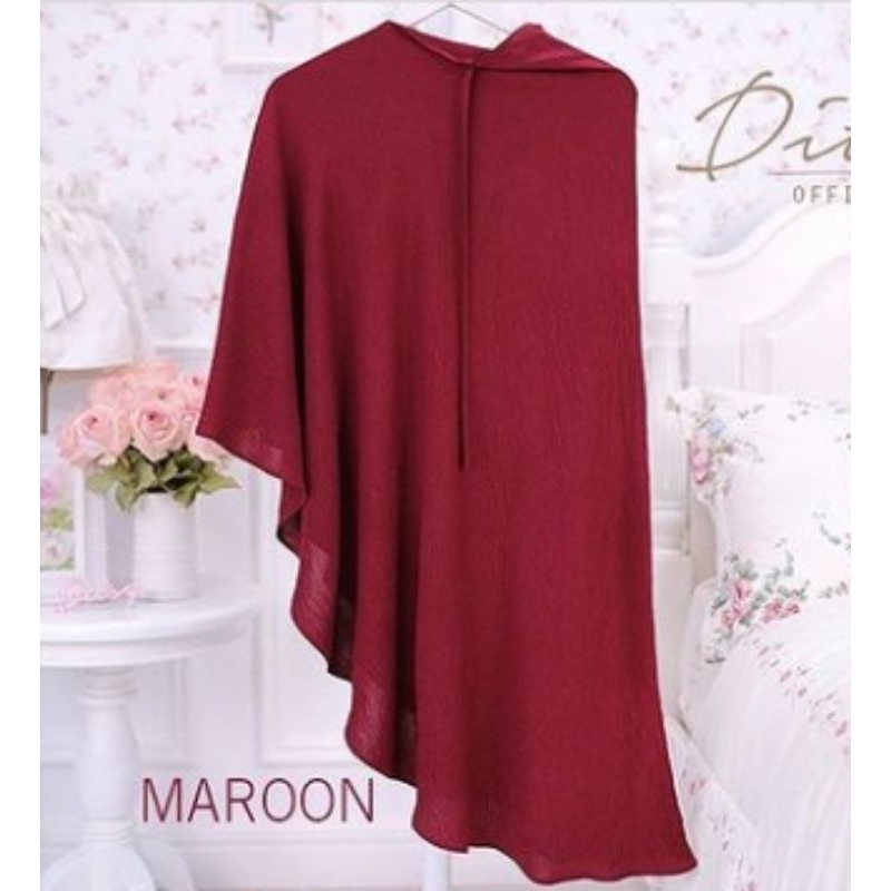 DITSY VEIL CRINKLE MAROON