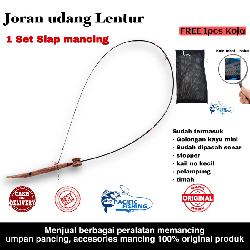 SIAP PAKAI Joran set fiber super lentur komplit udang wader nilem sungai