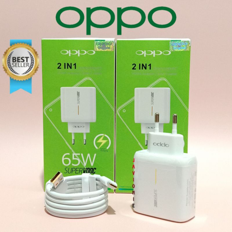 Charger Casan Cas HP OPPO Reno4 Reno 4 PRO Original 65W Super VOOC TYPE C FLASH CHARGE