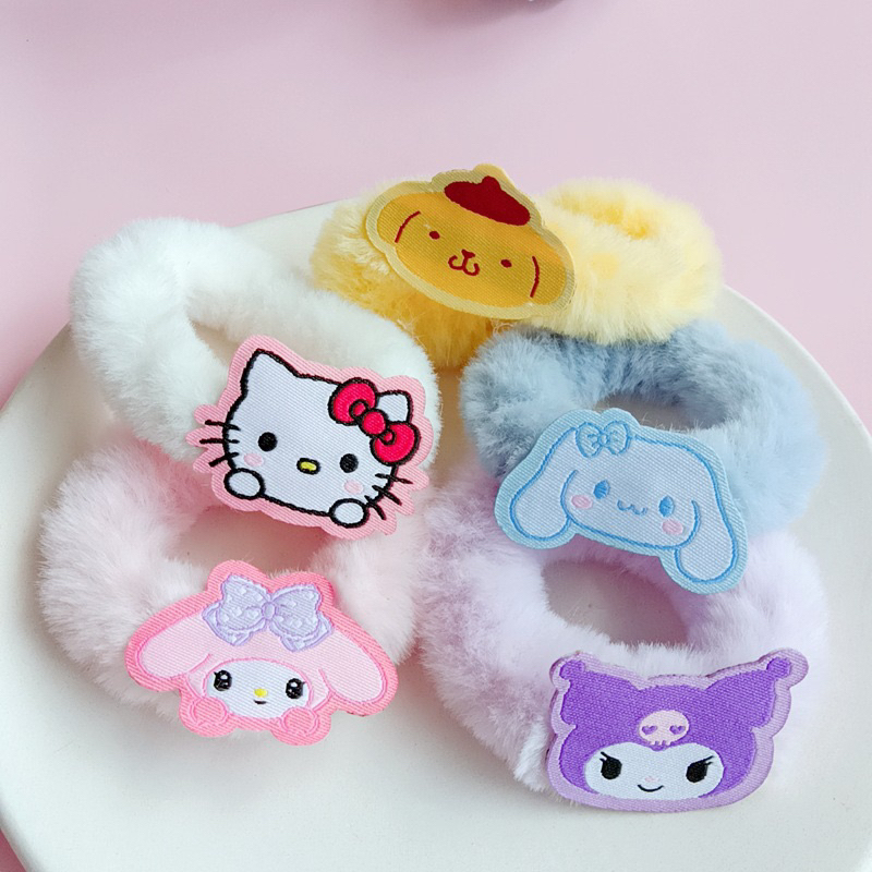 Jepit Karet Jedai Rambut Anak Import Model Sanrio Family