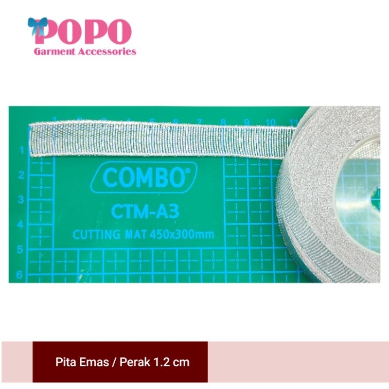 pita emas 1/2 inchi ( lebar 1.2 cm ) per Roll