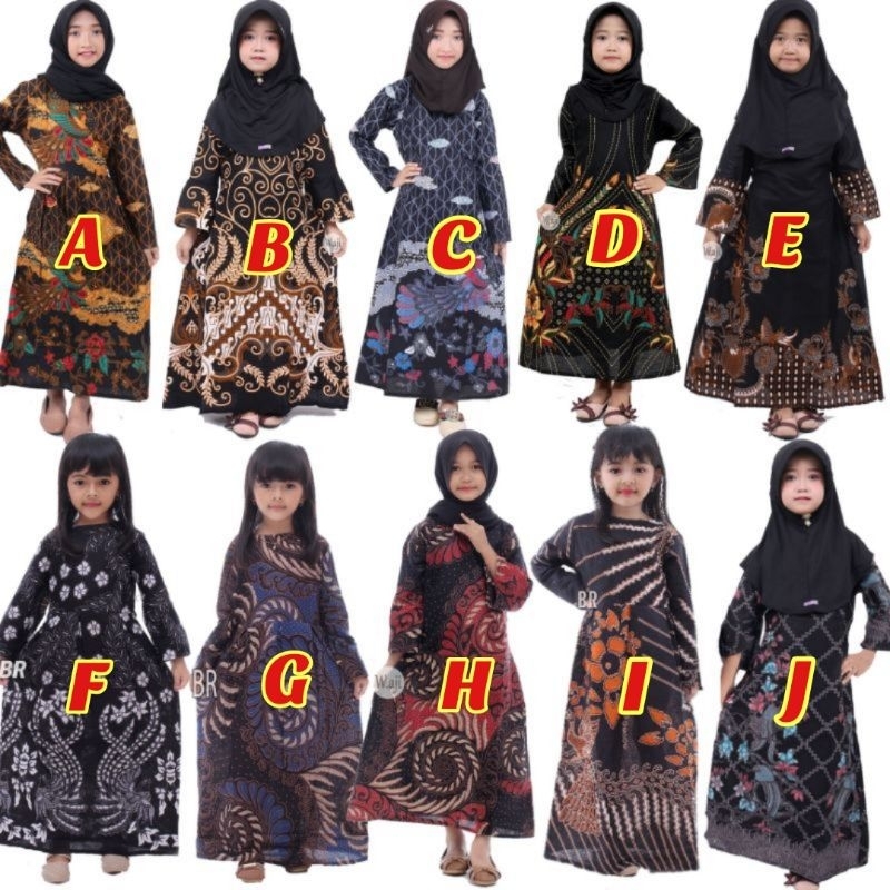 TERLARIS BAJU BATIK ANAK PEREMPUAN GAMIS BATIK ANAK BAJU ANAK PEREMPUAN UMUR 6 12 TAHUN