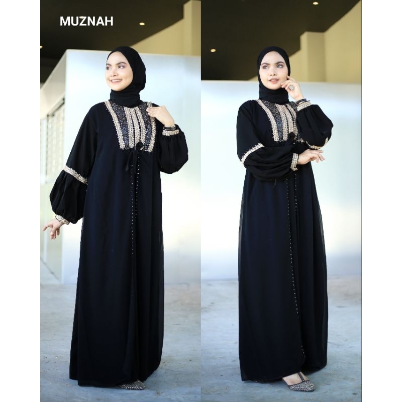 Dubai Muznah Pusat Grosir Abaya Jetblack Saudi