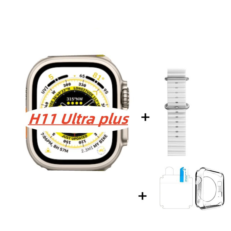 H11 ultra + upgrade h11 upgrade smartwatch latest version ultra compass gps blood pressure heart rate ios android