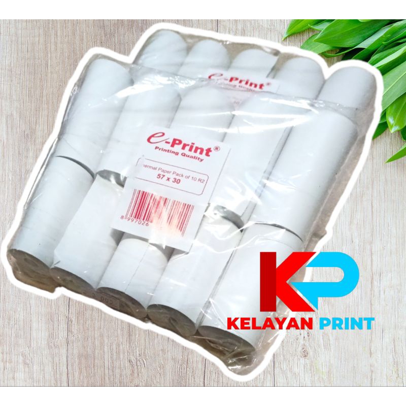 

KERTAS THERMAL/PRINTER BLUETOOTH E-PRINT 57X30/ COMBO 57X30B PER PACK (10 ROLL)