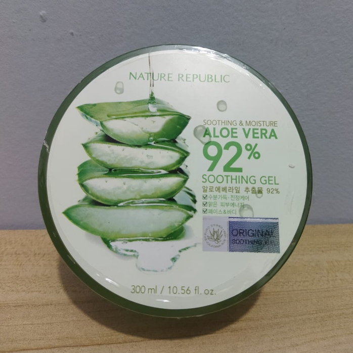 Nature Republic Aloe Vera 92% Soothing Gel 300ml Original 100% Asli Dari Korea