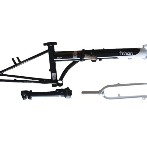 Frame Fork plus Handlepost Fnhon Storm V Brake 20 22 inch HITAM PUTIH