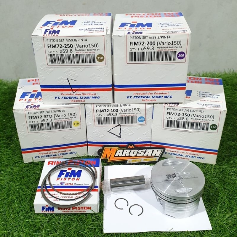 Piston kit fim72 fim 72 Vario 150 Vario150 Pcx 150 pcx150 57.3 58.3 58.8 59.3 59.8 pin 14