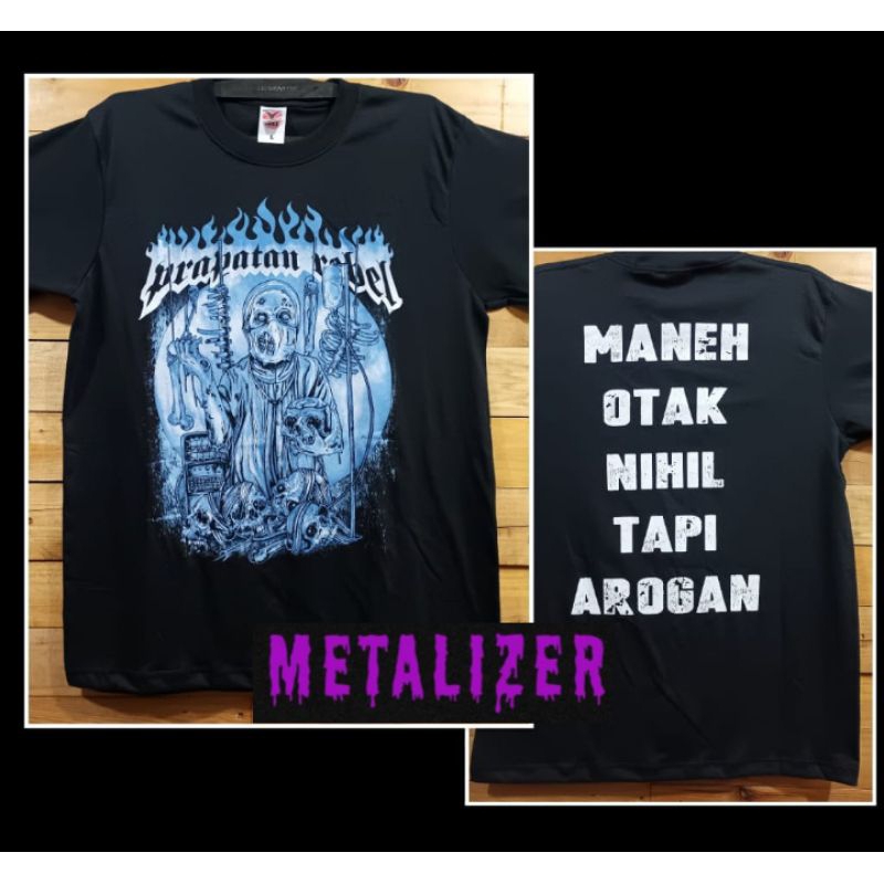 Kaos Musik Metal Rock Band Official Prapatan Rebel Black 010